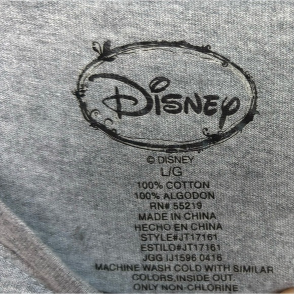 Disney Mickey Mouse Pocket Cropped Heather Gray T-Shirt L - Picture 4 of 5